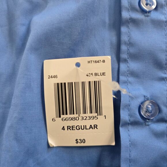 Tommy Bahama & Izod Shirts Boys 4 XS Green & Blue 1 Pullover & 1 Button Down NWT - Picture 10 of 15